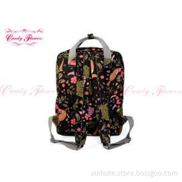 Flowery Rucksack Flower Print Backpack , floral canvas back